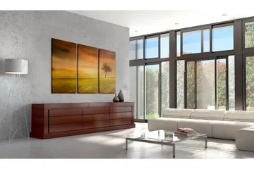 Billede A Lonely Tree On A Meadow 120x80 - Artgeist sp. z o. o. - Boligtilbehør - Billeder & kunst - Billeder på lærred