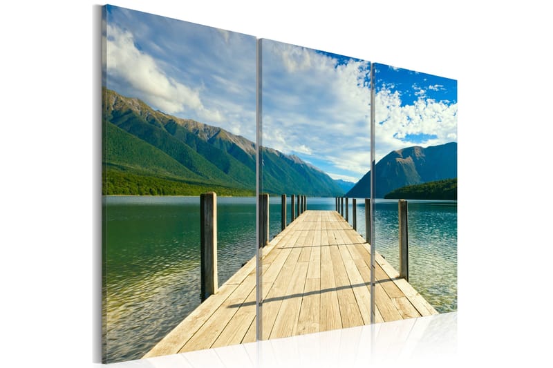 Billede A Pier On The Lake 120x80, Artgeist sp. z o. o.