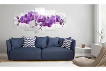 Billede Abstract Garden Purple Orchis 100x50 - Artgeist sp. z o. o. - Boligtilbehør - Billeder & kunst - Billeder på lærred