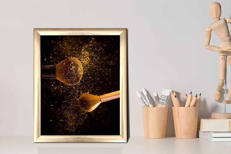 Billede Abstrakt med ramme flerfarvet - 22,3x52,8 cm - Boligtilbehør - Billeder & kunst