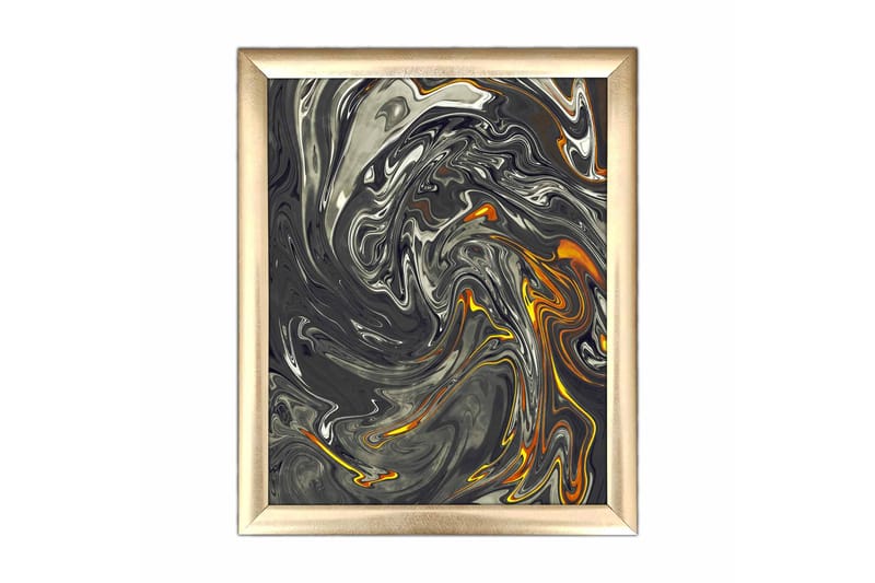 Billede Abstrakt med ramme flerfarvet - 22,3x52,8 cm - Boligtilbehør - Billeder & kunst