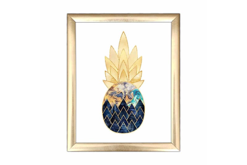 Billede Abstrakt med ramme flerfarvet - 22,3x52,8 cm - Boligtilbehør - Billeder & kunst