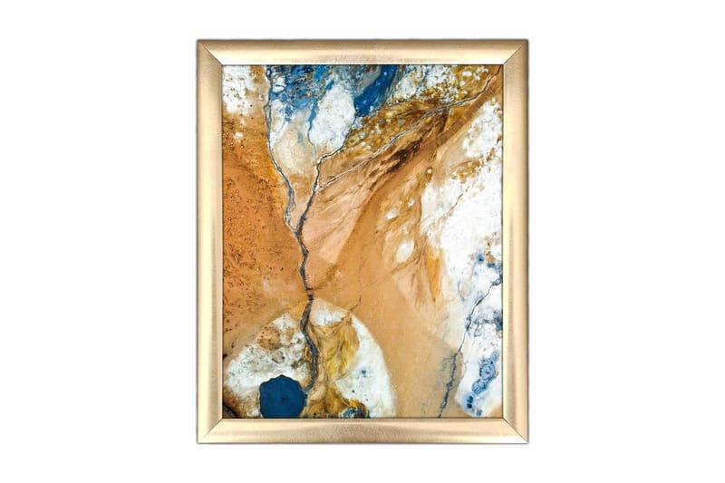 Billede Abstrakt med ramme flerfarvet - 22,3x52,8 cm - Boligtilbehør - Billeder & kunst