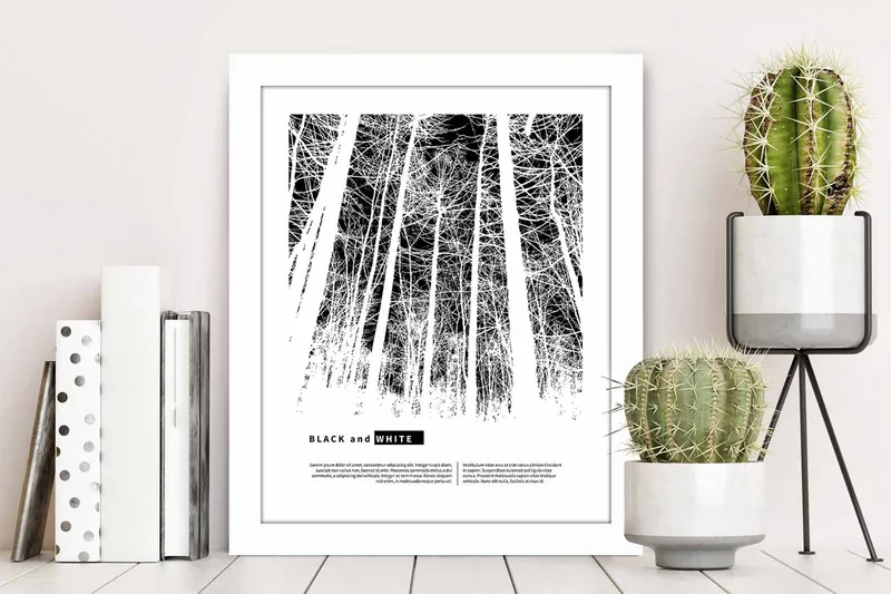 Billede Abstrakt med ramme flerfarvet - 22,3x52,8 cm - Boligtilbehør - Billeder & kunst