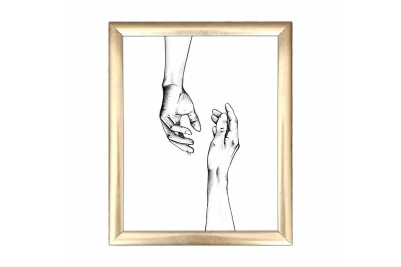 Billede Abstrakt med ramme flerfarvet, 22,3x52,8 cm