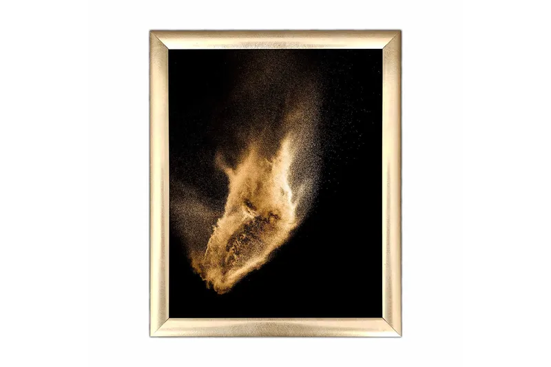 Billede Abstrakt med ramme flerfarvet, 22,3x52,8 cm