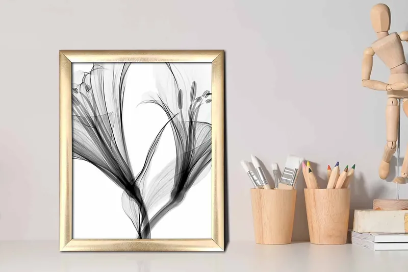 Billede Abstrakt med ramme flerfarvet - 22,3x52,8 cm - Boligtilbehør - Billeder & kunst