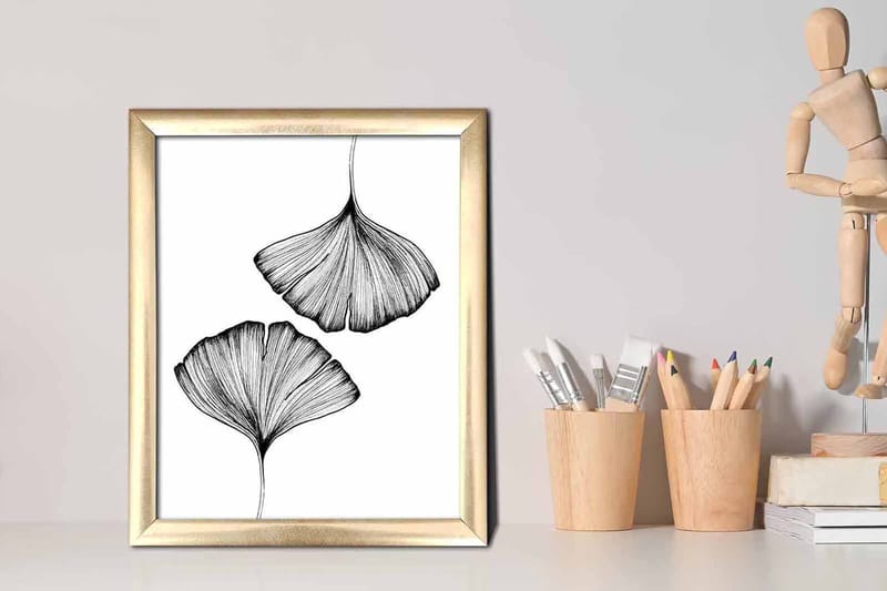 Billede Abstrakt med ramme flerfarvet - 22,3x52,8 cm - Boligtilbehør - Billeder & kunst