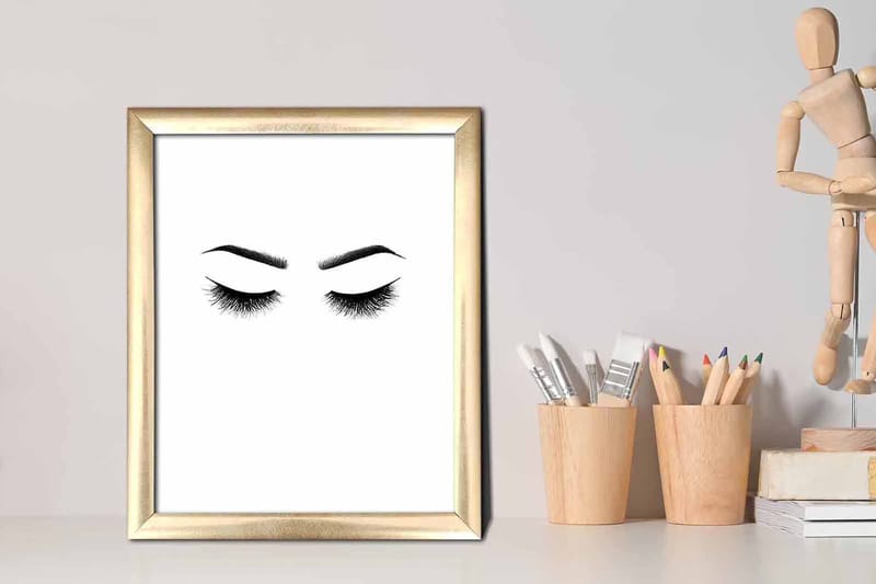 Billede Abstrakt med ramme flerfarvet - 22,3x52,8 cm - Boligtilbehør - Billeder & kunst