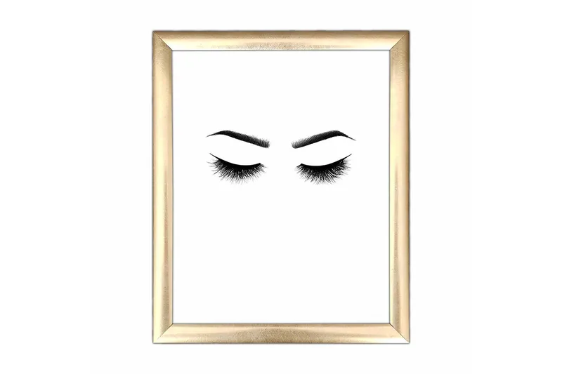 Billede Abstrakt med ramme flerfarvet, 22,3x52,8 cm