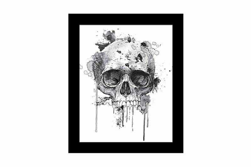 Billede Abstrakt med ramme flerfarvet, 22,3x52,8 cm