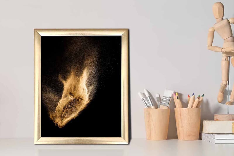 Billede Abstrakt med ramme flerfarvet - 22,3x52,8 cm - Boligtilbehør - Billeder & kunst