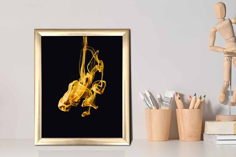 Billede Abstrakt med ramme flerfarvet - 22,3x52,8 cm - Boligtilbehør - Billeder & kunst