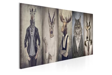 Billede Animal Masks 120x40 - Artgeist sp. z o. o. - Boligtilbehør - Billeder & kunst - Billeder på lærred