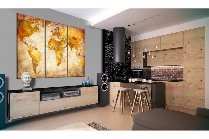 Billede Antik Rejse 120x80 - Artgeist sp. z o. o. - Boligtilbehør - Billeder & kunst - Billeder på lærred