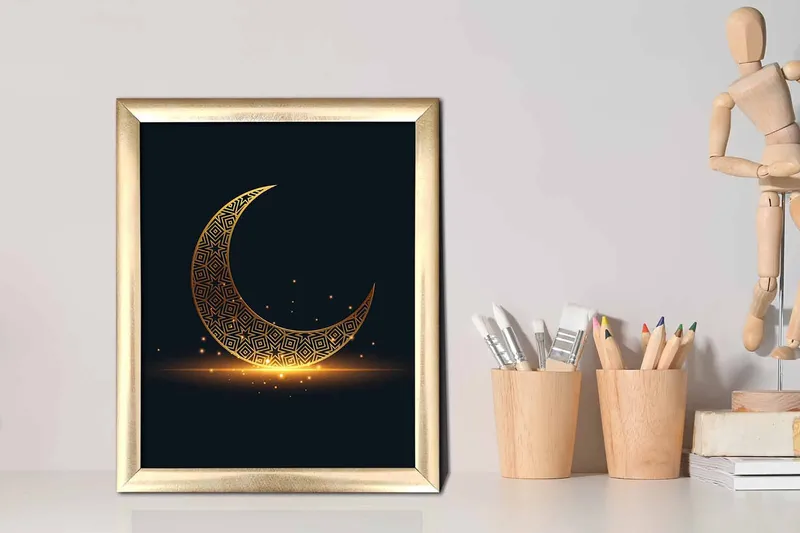 Billede Astrologi med ramme flerfarvet - 22,3x52,8 cm - Boligtilbehør - Billeder & kunst