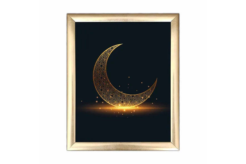 Billede Astrologi med ramme flerfarvet, 22,3x52,8 cm