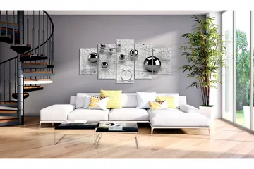 Billede Balls And Concrete 5 Parts Wide 200x100 - Artgeist sp. z o. o. - Boligtilbehør - Billeder & kunst - Billeder på lærred