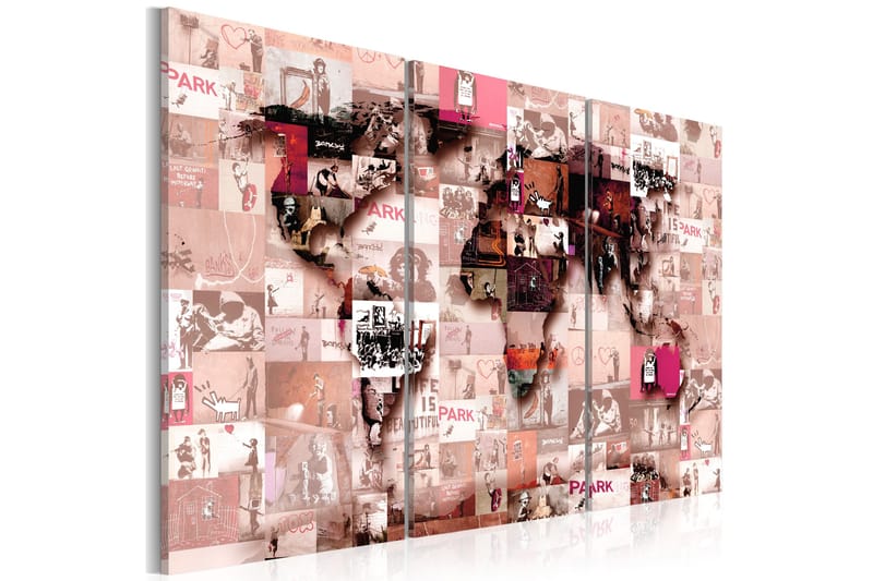Billede Banksy Graffiti Collage 120x80, Artgeist sp. z o. o.