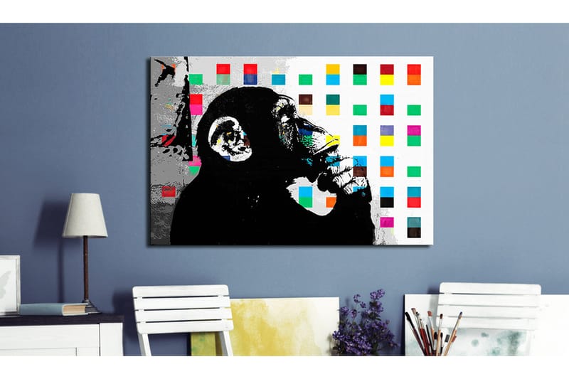 Billede Banksy The Thinker Monkey 90x60, Artgeist sp. z o. o.