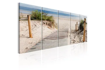 Billede Beach After Rain 200x80 - Artgeist sp. z o. o. - Boligtilbehør - Billeder & kunst - Billeder på lærred