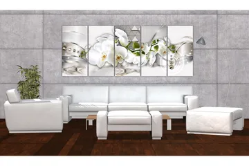 Billede Beautiful Orchises 200x80 - Artgeist sp. z o. o. - Boligtilbehør - Billeder & kunst - Billeder på lærred
