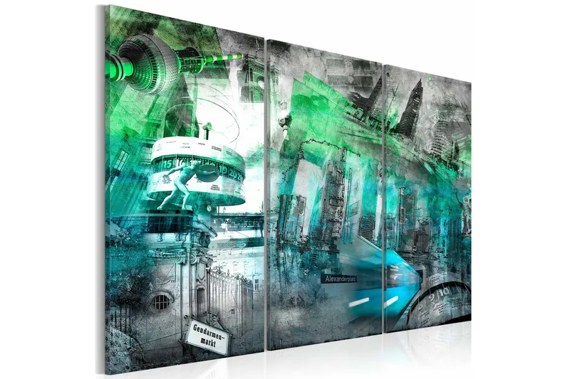 Billede Berlin Arkitektur Grøn 60x40, Artgeist sp. z o. o.