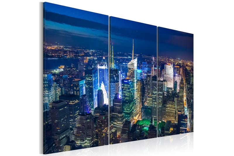 Billede Bird´S Eye View Of New York City By Night 60x40, Artgeist sp. z o. o.