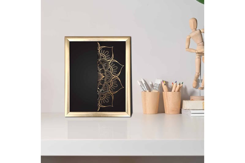 Billede Blomster med ramme flerfarvet - 22,3x52,8 cm - Boligtilbehør - Billeder & kunst