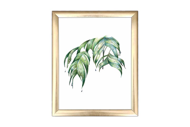 Billede Blomster med ramme flerfarvet - 22,3x52,8 cm - Boligtilbehør - Billeder & kunst