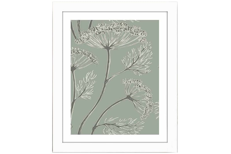 Billede Blomster med ramme flerfarvet - 22,3x52,8 cm - Boligtilbehør - Billeder & kunst
