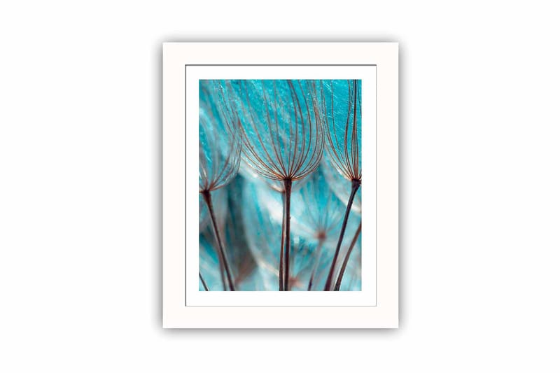 Billede Blomster med ramme flerfarvet - 22,3x52,8 cm - Boligtilbehør - Billeder & kunst