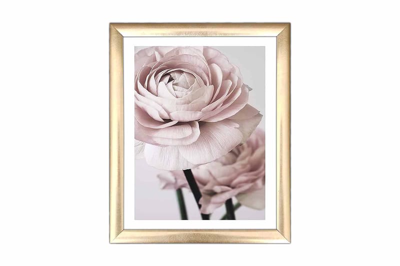 Billede Blomster med ramme flerfarvet - 22,3x52,8 cm - Boligtilbehør - Billeder & kunst
