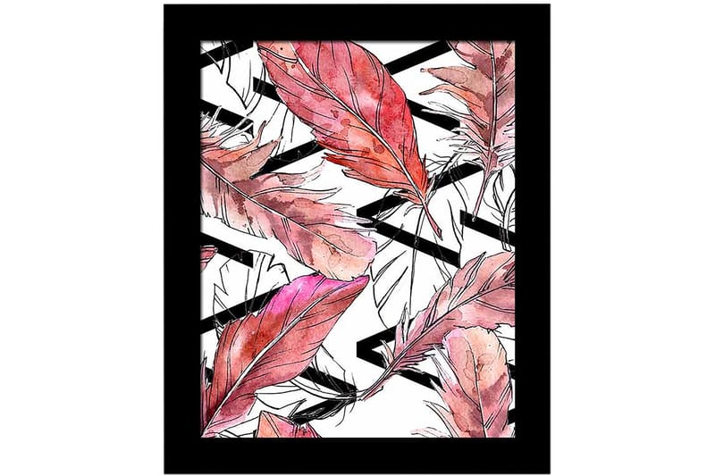Billede Blomster med ramme flerfarvet - 22,3x52,8 cm - Boligtilbehør - Billeder & kunst