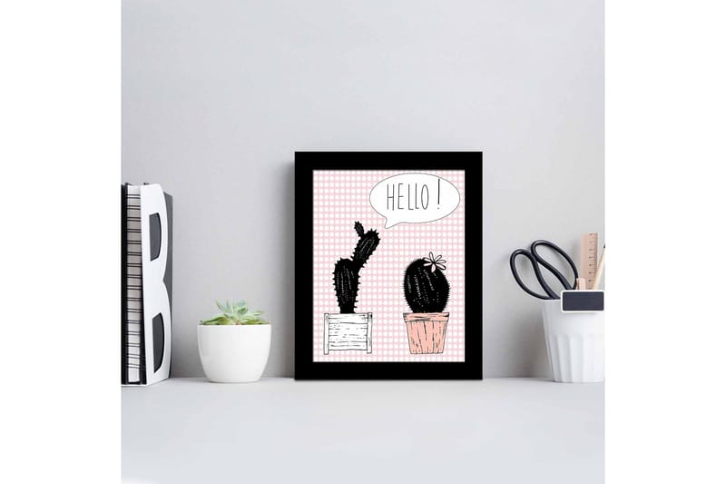 Billede Blomster med ramme flerfarvet - 22,3x52,8 cm - Boligtilbehør - Billeder & kunst