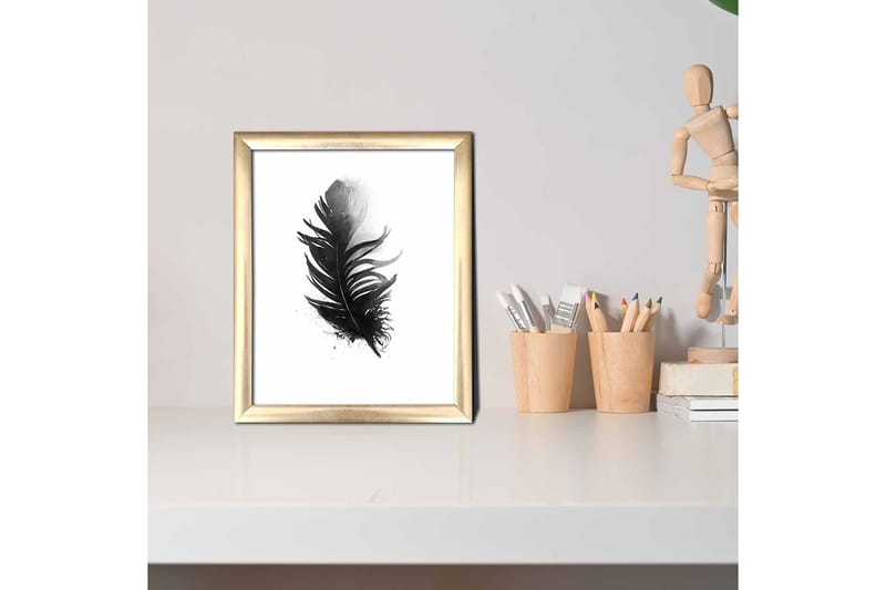 Billede Blomster med ramme flerfarvet - 22,3x52,8 cm - Boligtilbehør - Billeder & kunst