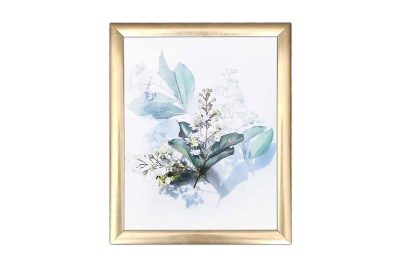 Billede Blomster med ramme flerfarvet, 22,3x52,8 cm