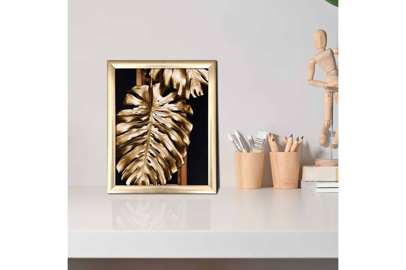 Billede Blomster med ramme flerfarvet - 22,3x52,8 cm - Boligtilbehør - Billeder & kunst