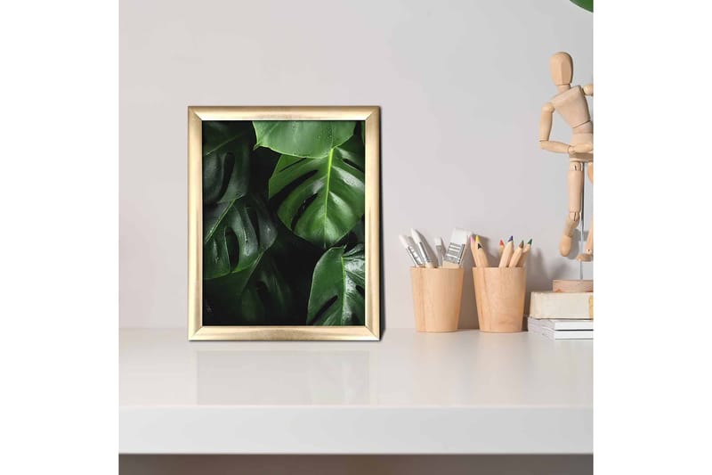 Billede Blomster med ramme flerfarvet - 22,3x52,8 cm - Boligtilbehør - Billeder & kunst