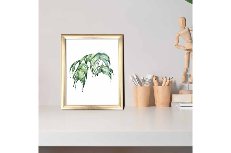 Billede Blomster med ramme flerfarvet - 22,3x52,8 cm - Boligtilbehør - Billeder & kunst