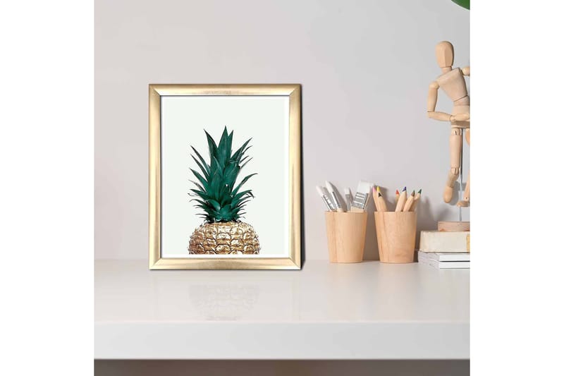 Billede Blomster med ramme flerfarvet - 22,3x52,8 cm - Boligtilbehør - Billeder & kunst