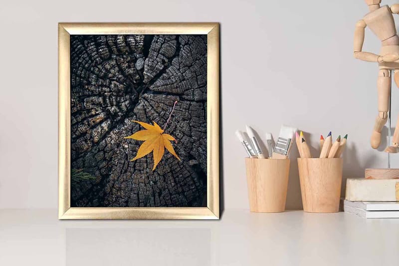 Billede Blomster med ramme flerfarvet - 22,3x52,8 cm - Boligtilbehør - Billeder & kunst