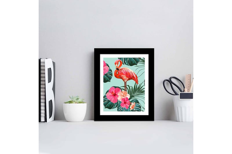Billede Blomsterdyr med ramme flerfarvet - 22,3x52,8 cm - Boligtilbehør - Billeder & kunst