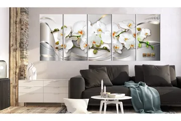 Billede Blooming Orchids 225x90 - Artgeist sp. z o. o. - Boligtilbehør - Billeder & kunst - Billeder på lærred