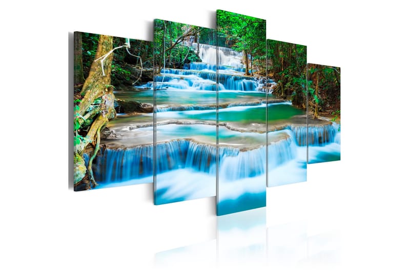 Billede Blue Waterfall In Kanchanaburi Thailand 100x50, Artgeist sp. z o. o.