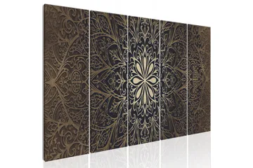Billede Brown Mandala 200x80 - Artgeist sp. z o. o. - Boligtilbehør - Billeder & kunst - Billeder på lærred