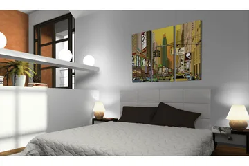 Billede Cartoon Nyc 60x40 - Artgeist sp. z o. o. - Boligtilbehør - Billeder & kunst - Billeder på lærred