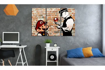 Billede Caught Mario 90x60 - Artgeist sp. z o. o. - Boligtilbehør - Billeder & kunst - Billeder på lærred
