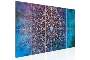 Billede Center 5 Parts Narrow Blue 225x90 - Artgeist sp. z o. o. - Boligtilbehør - Billeder & kunst - Billeder på lærred