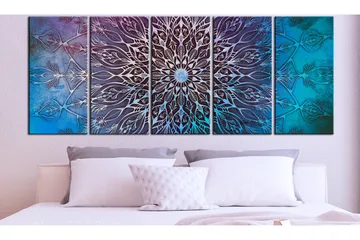 Billede Center 5 Parts Narrow Blue 225x90 - Artgeist sp. z o. o. - Boligtilbehør - Billeder & kunst - Billeder på lærred